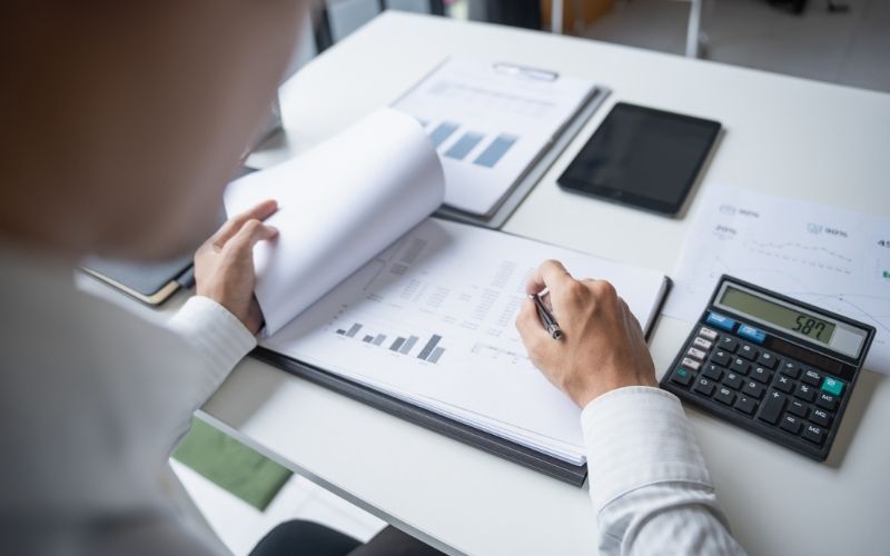 Accountant Auditing Business Financial Records