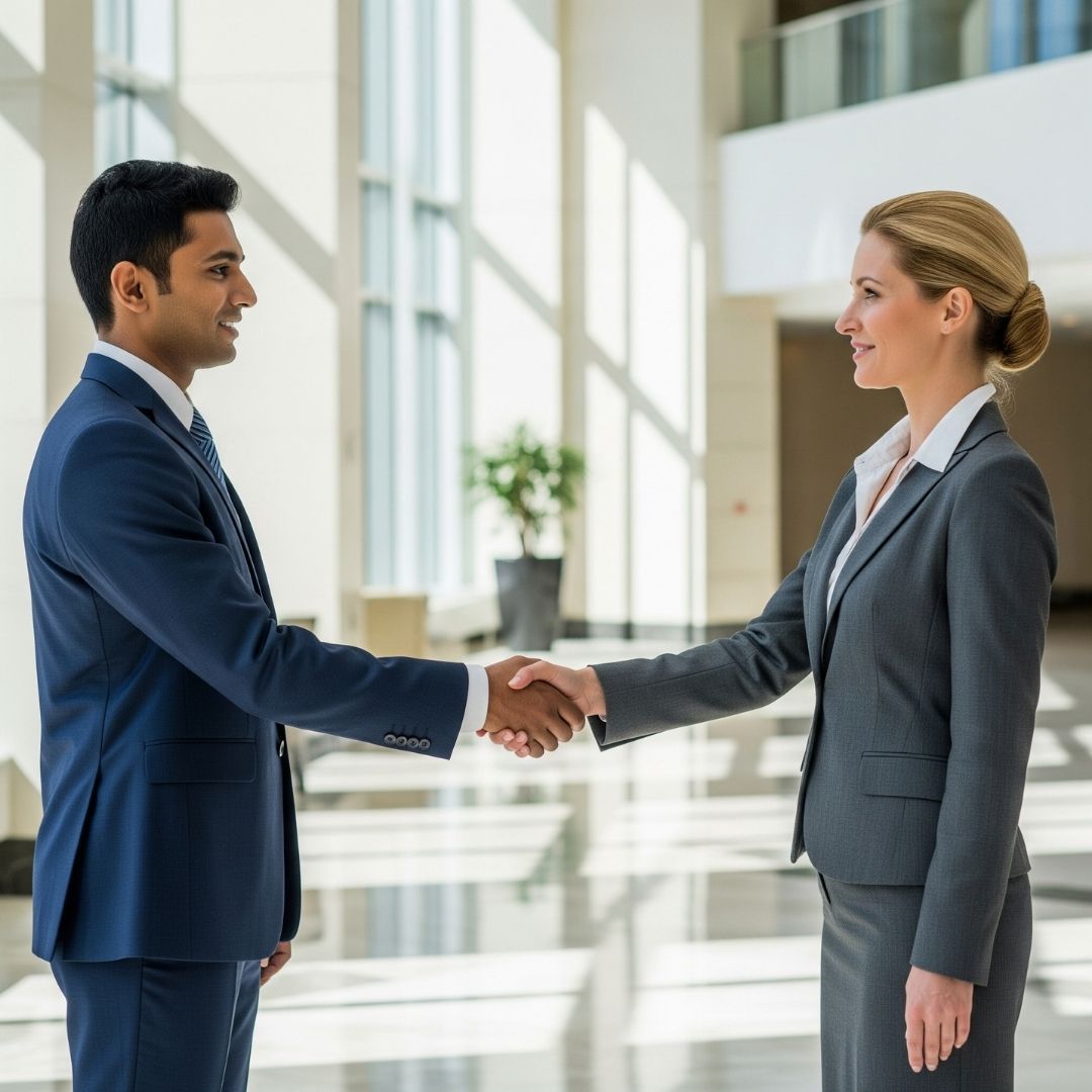 two people shaking hands